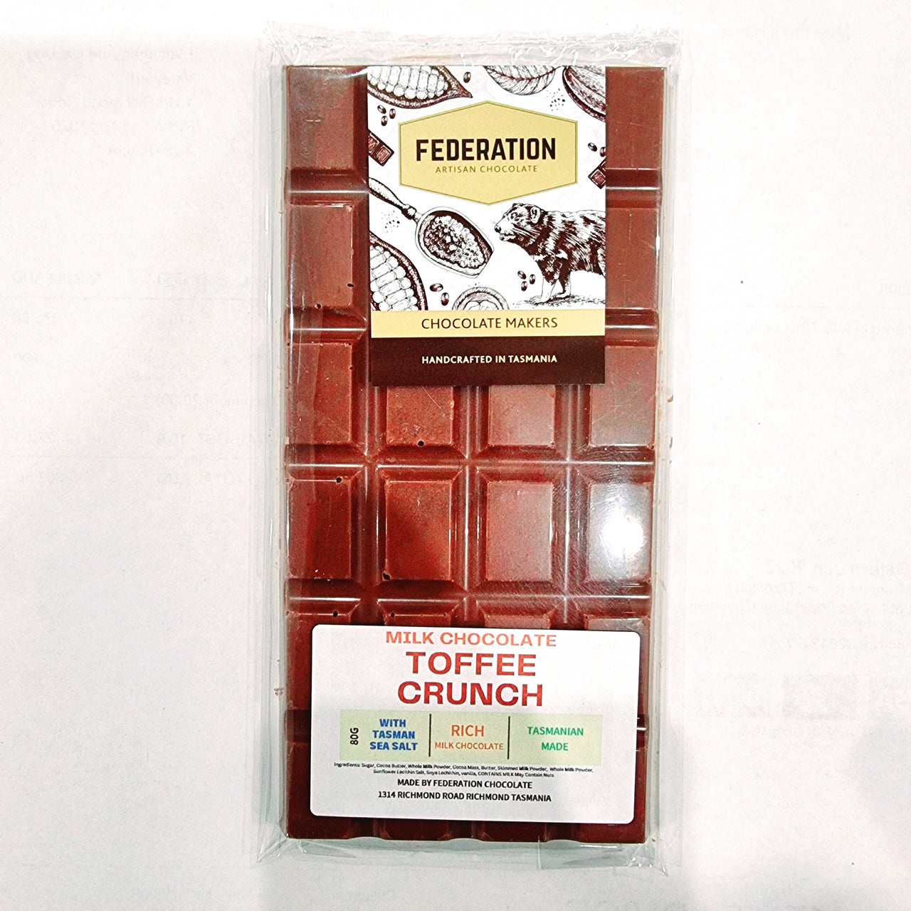Heavenly Toffee Crunch Creamy Milk Chocolate Bar