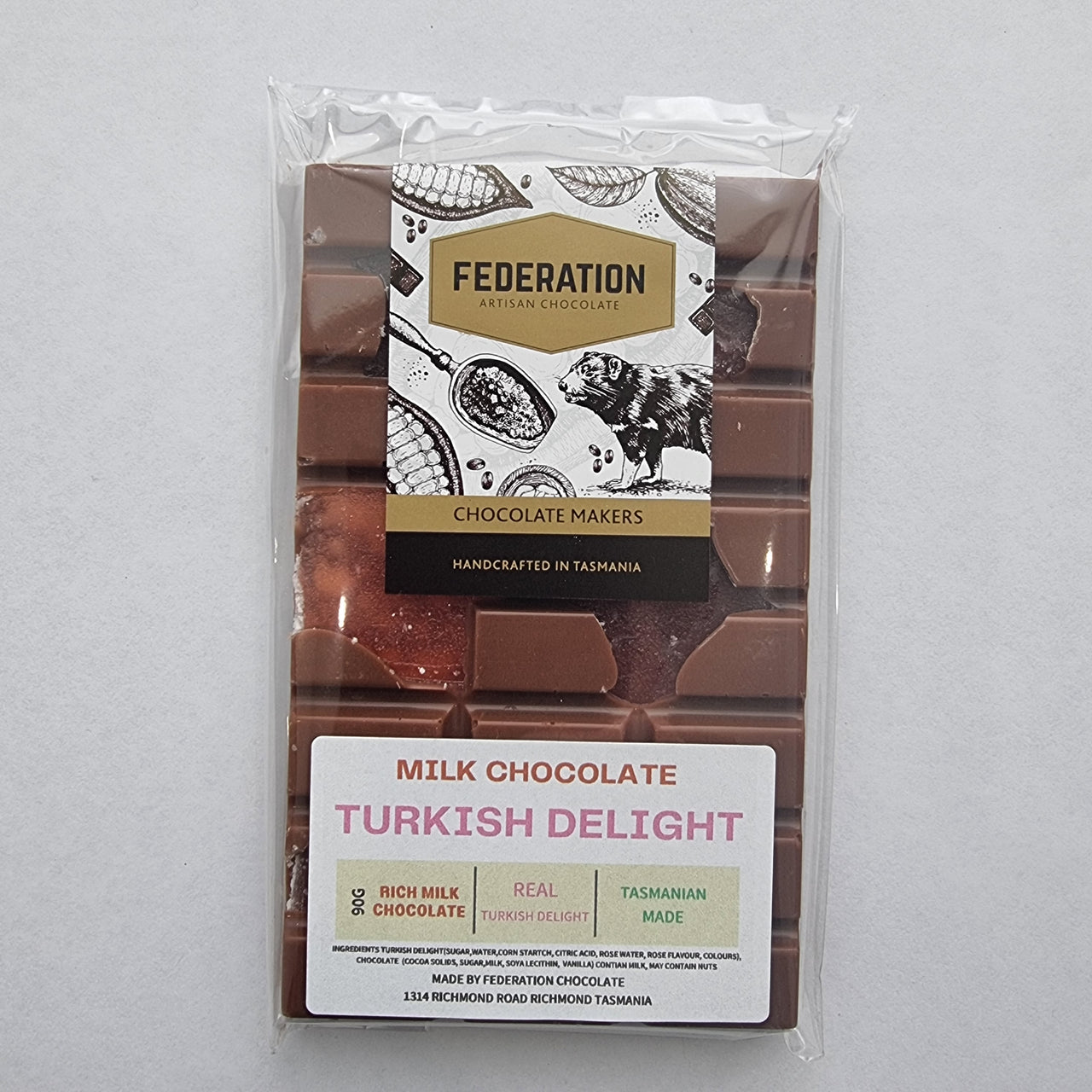 Delightful Temptation: Turkish Delight Milk Chocolate Block