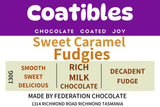 Coatibles - Caramel Fudgies - Milk Chocolate 125g