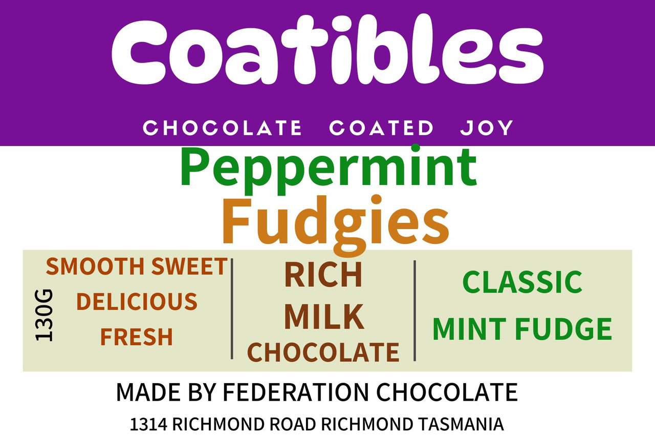 Coatibles - Peppermint Fudgies - Milk Chocolate