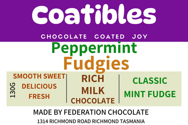 Coatibles - Peppermint Fudgies - Milk Chocolate