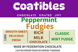 Coatibles - Peppermint Fudgies - Milk Chocolate - 125g