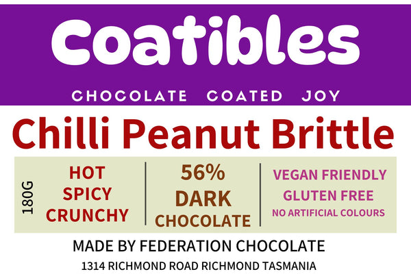 Coatibles - Chilli Peanut Brittle - Dark Chocolate