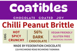Coatibles Fiery Fiesta – Chilli Peanut Brittle in Dark Chocolate 100g