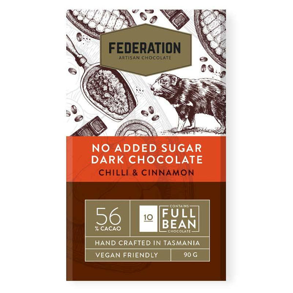 fudgey - Chili Cinnamon - Dark Chocolate - Sugar Free - Gluten Free