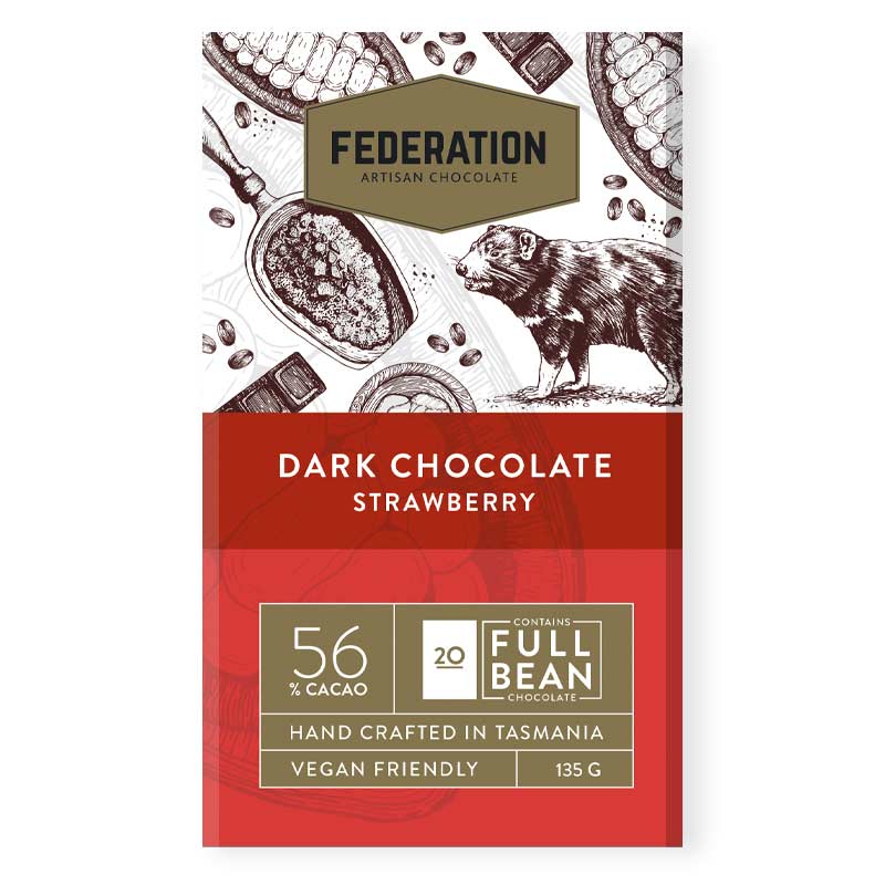 Federation Strawberry in rich Dark Chocolate