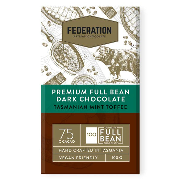 fudgey - Single Origin Papua New Guinea 74% Dark CACAO with Tasmanian Mint Oil