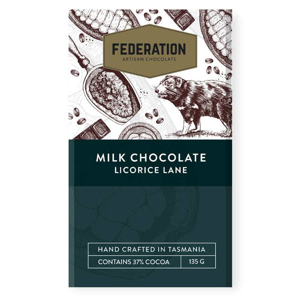 fudgey - Licorice Lane - Licorice Pieces in Milk Chocolate
